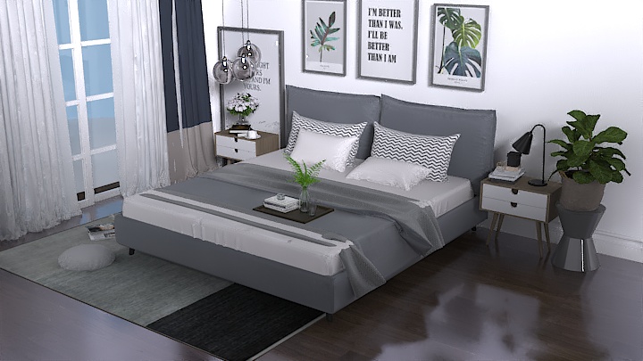 渲染模型_床2347