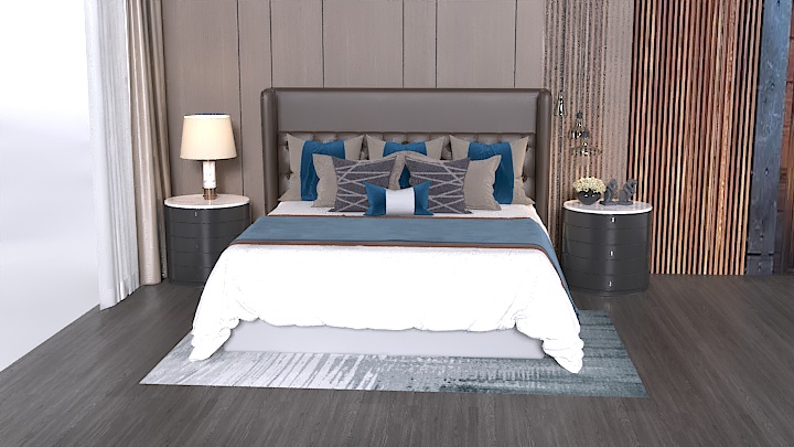 渲染模型_床2348