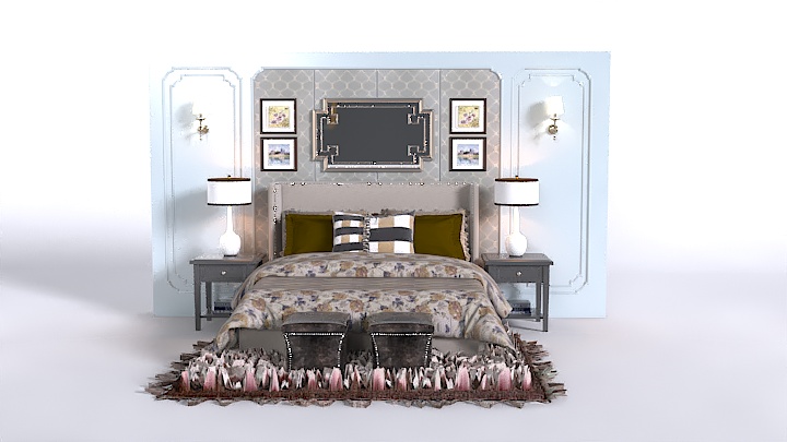 渲染模型_床2366