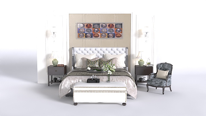 渲染模型_床2368