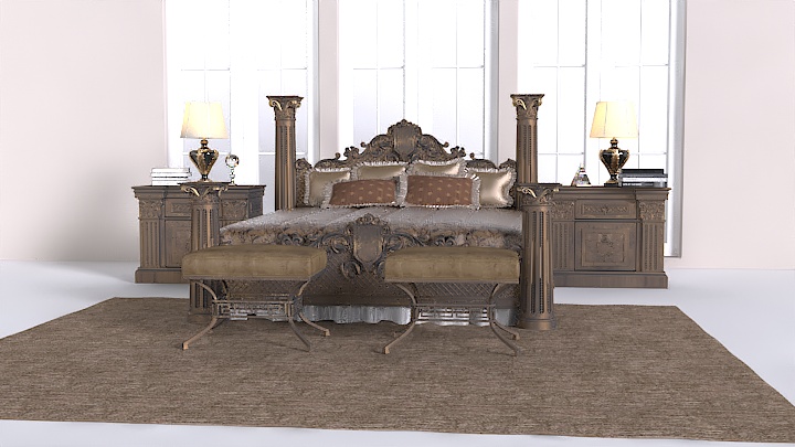 渲染模型_床2372