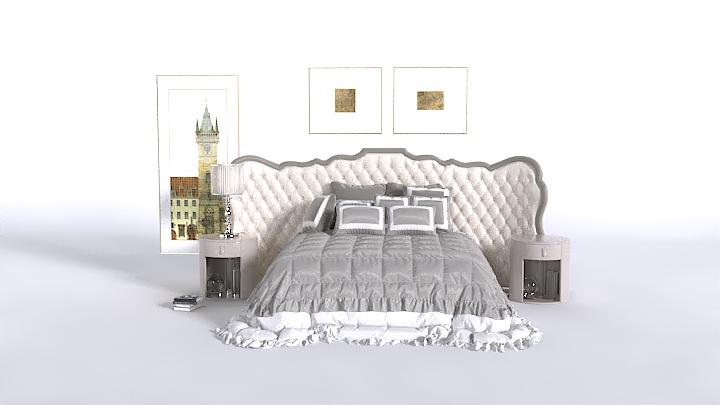 渲染模型_床2428