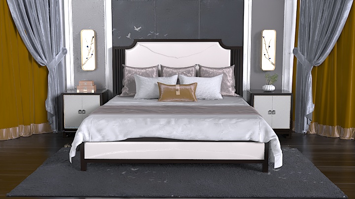 渲染模型_床2437