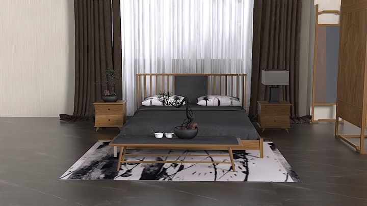 渲染模型_床2445