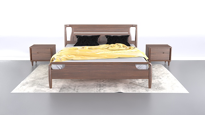 渲染模型_床2446
