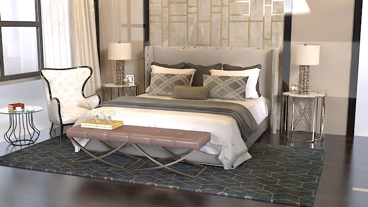 渲染模型_床2457