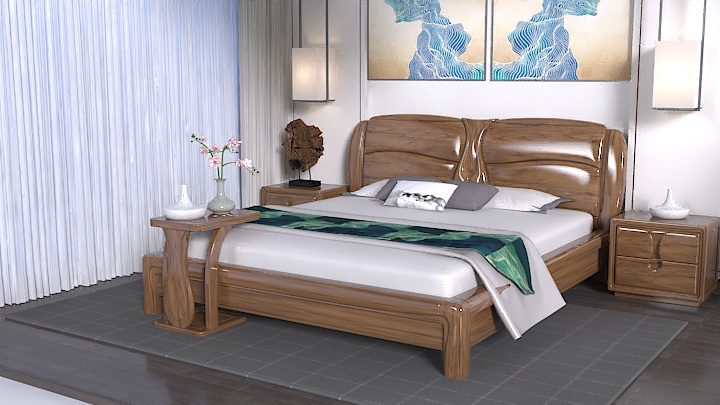 渲染模型_床2476