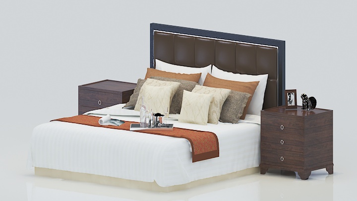 渲染模型_床2556