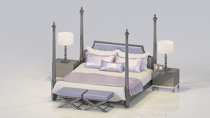 渲染模型_床2565