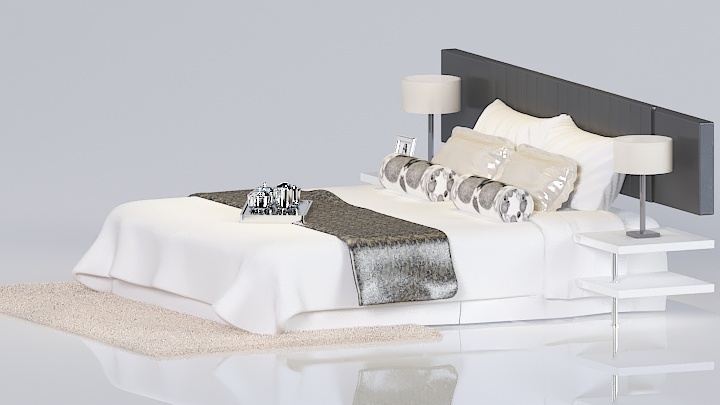 渲染模型_床2581