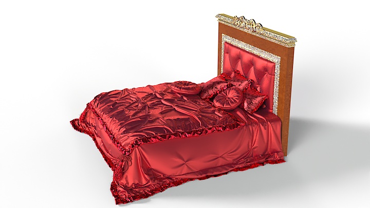 渲染模型_床2598