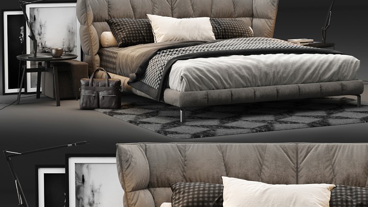 渲染模型_床2604