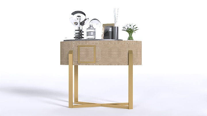 渲染模型_床头柜组合022