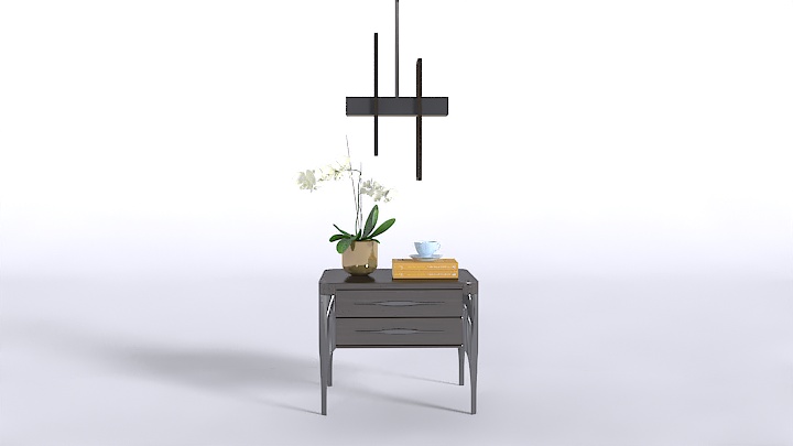 渲染模型_床头柜组合033