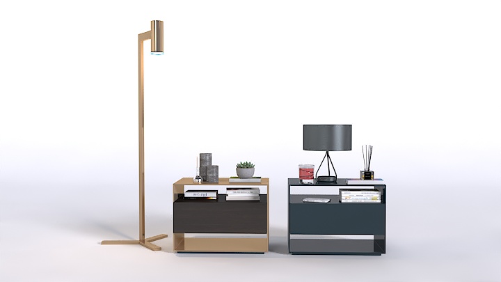 渲染模型_床头柜组合058