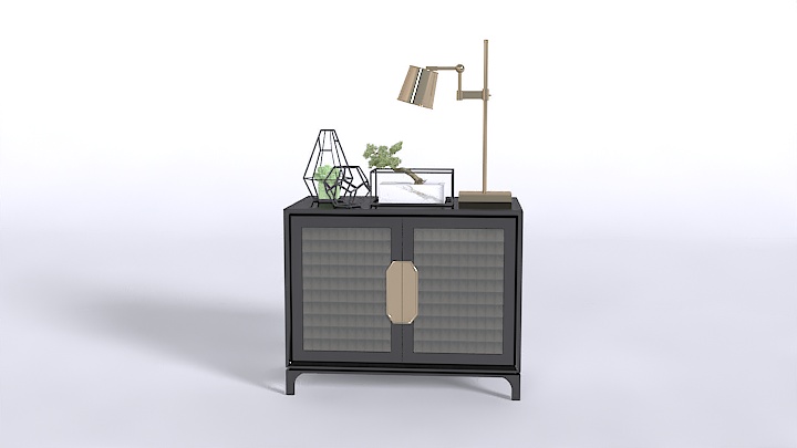 渲染模型_床头柜组合059