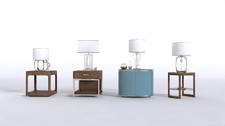 渲染模型_床头柜组合063