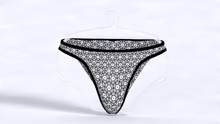 渲染模型_底裤002