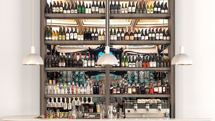 渲染模型_店内吧台002