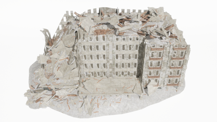 渲染模型_废墟楼006