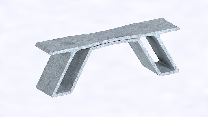渲染模型_户外凳子007