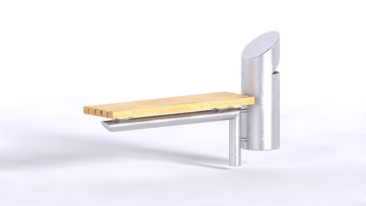 渲染模型_户外凳子028