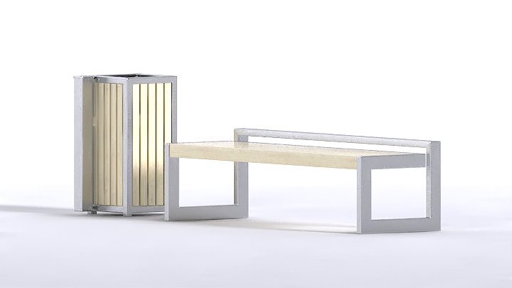 渲染模型_户外凳子036