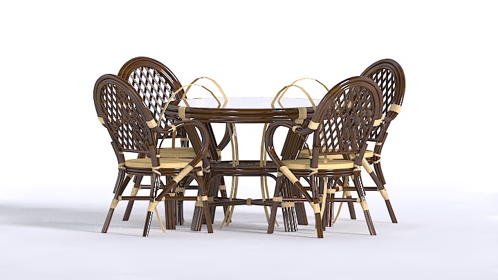 渲染模型_户外桌椅010
