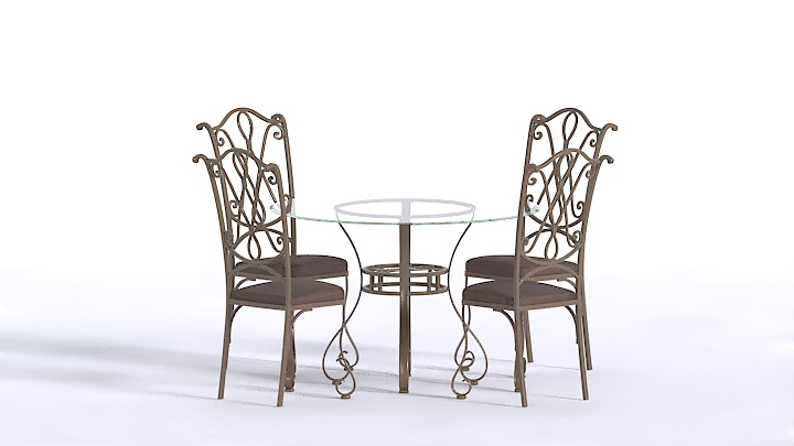 渲染模型_户外桌椅012