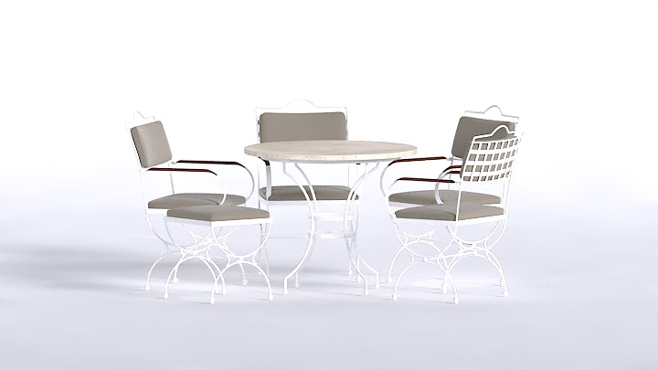 渲染模型_户外桌椅014