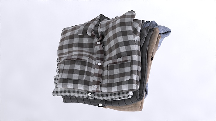 渲染模型_折叠衣服004