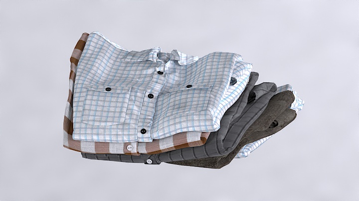 渲染模型_折叠衣服006