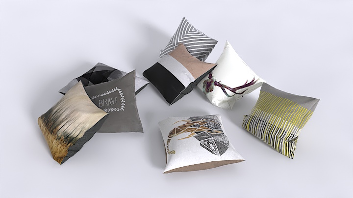 渲染模型_抱枕218