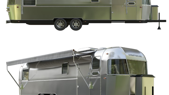 渲染模型_拖挂房车001