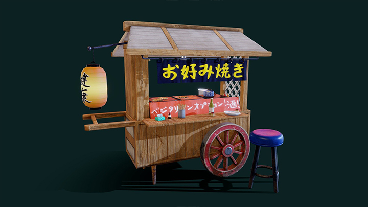 渲染模型_推车006