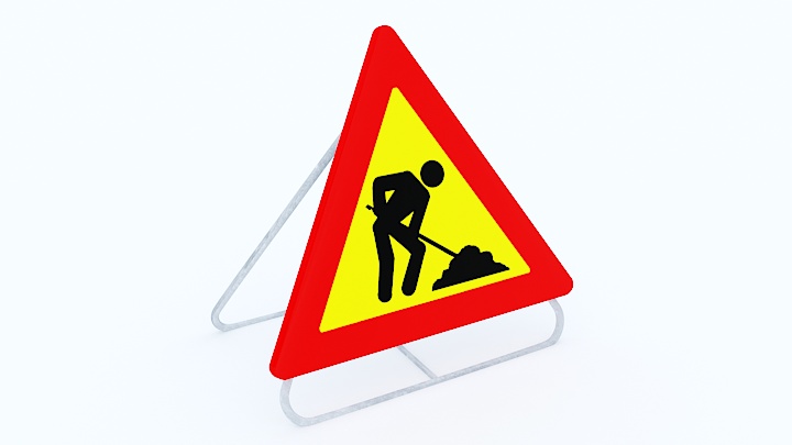 渲染模型_提示牌004