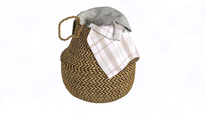 渲染模型_收纳篮005