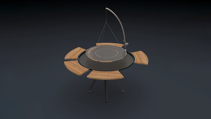 渲染模型_晾晒桌001