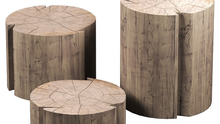 渲染模型_木桩002