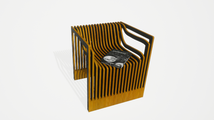 渲染模型_木椅006