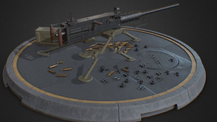 渲染模型_机枪002