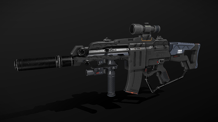 渲染模型_枪械010