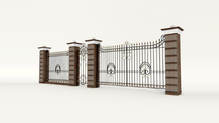 渲染模型_栏杆围栏007