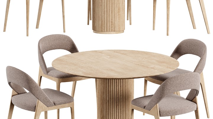 渲染模型_桌椅1018