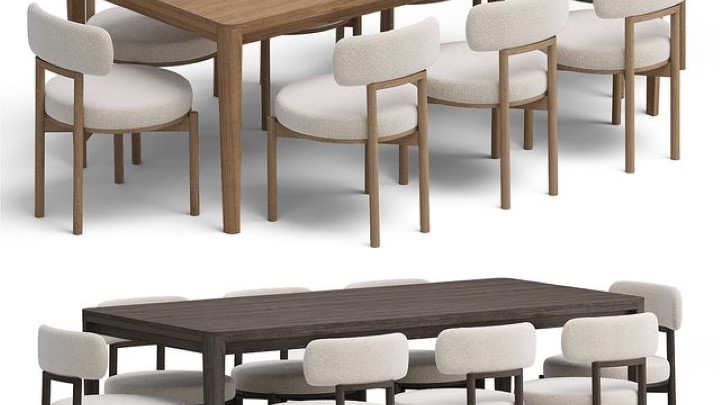 渲染模型_桌椅1022