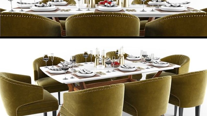 渲染模型_桌椅1043