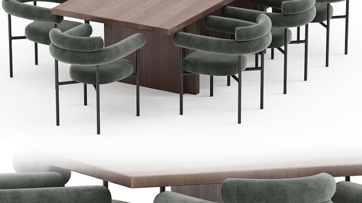 渲染模型_桌椅1052