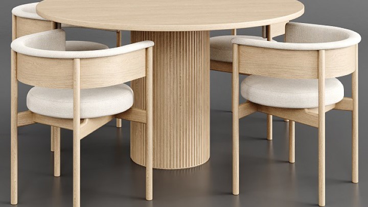 渲染模型_桌椅1108