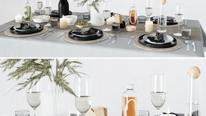 渲染模型_桌面餐具024