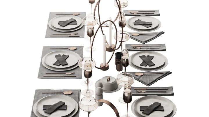 渲染模型_桌面餐具030